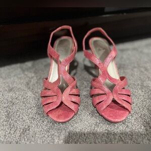 Pink sparkly heels. Never worn!